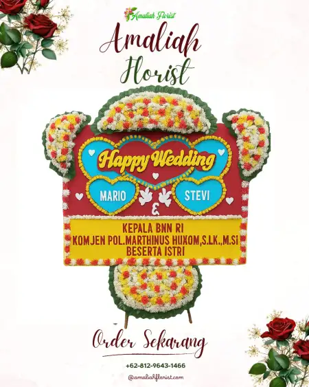 Papan Bunga Pernikahan Gabek